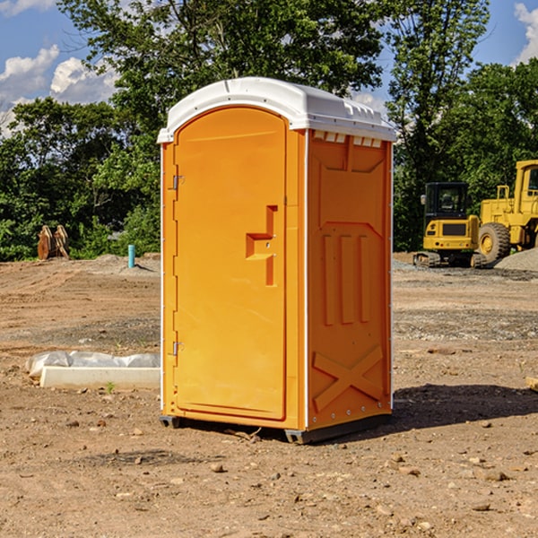 how often are the porta potties cleaned and serviced during a rental period in Linton